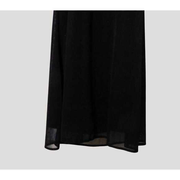 Blu Sage Dressy Pants Womens XL Black Wide Leg Sheer Overlay - Picture 4 of 9